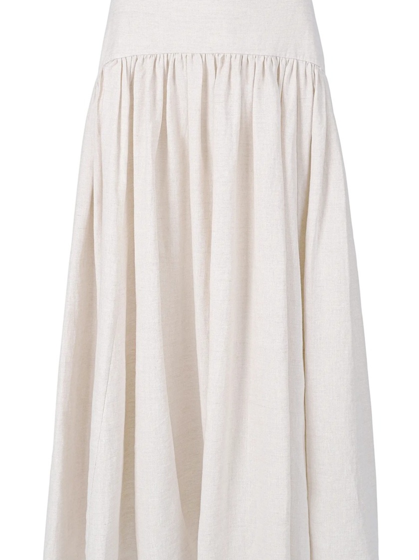 Procida Drop-Waist Linen Maxi Skirt