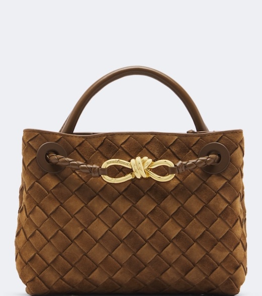 Andiamo Mini suede top-handle bag