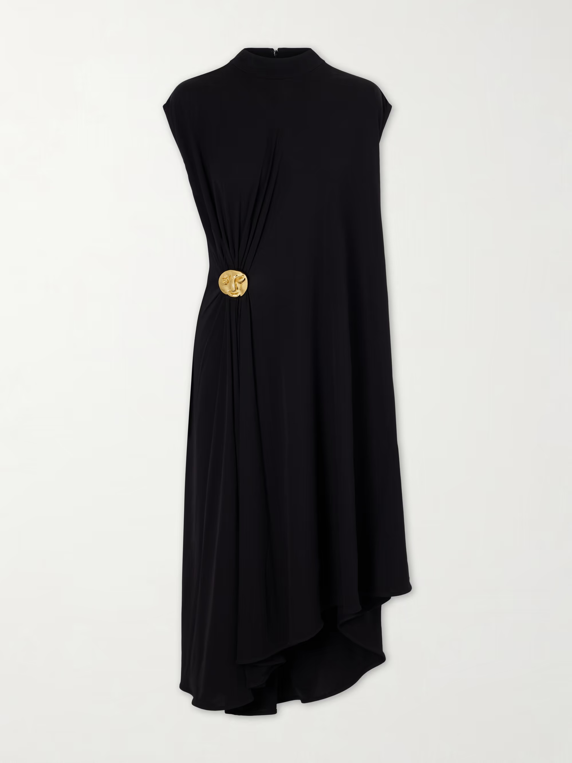 Embellished jersey midi dress