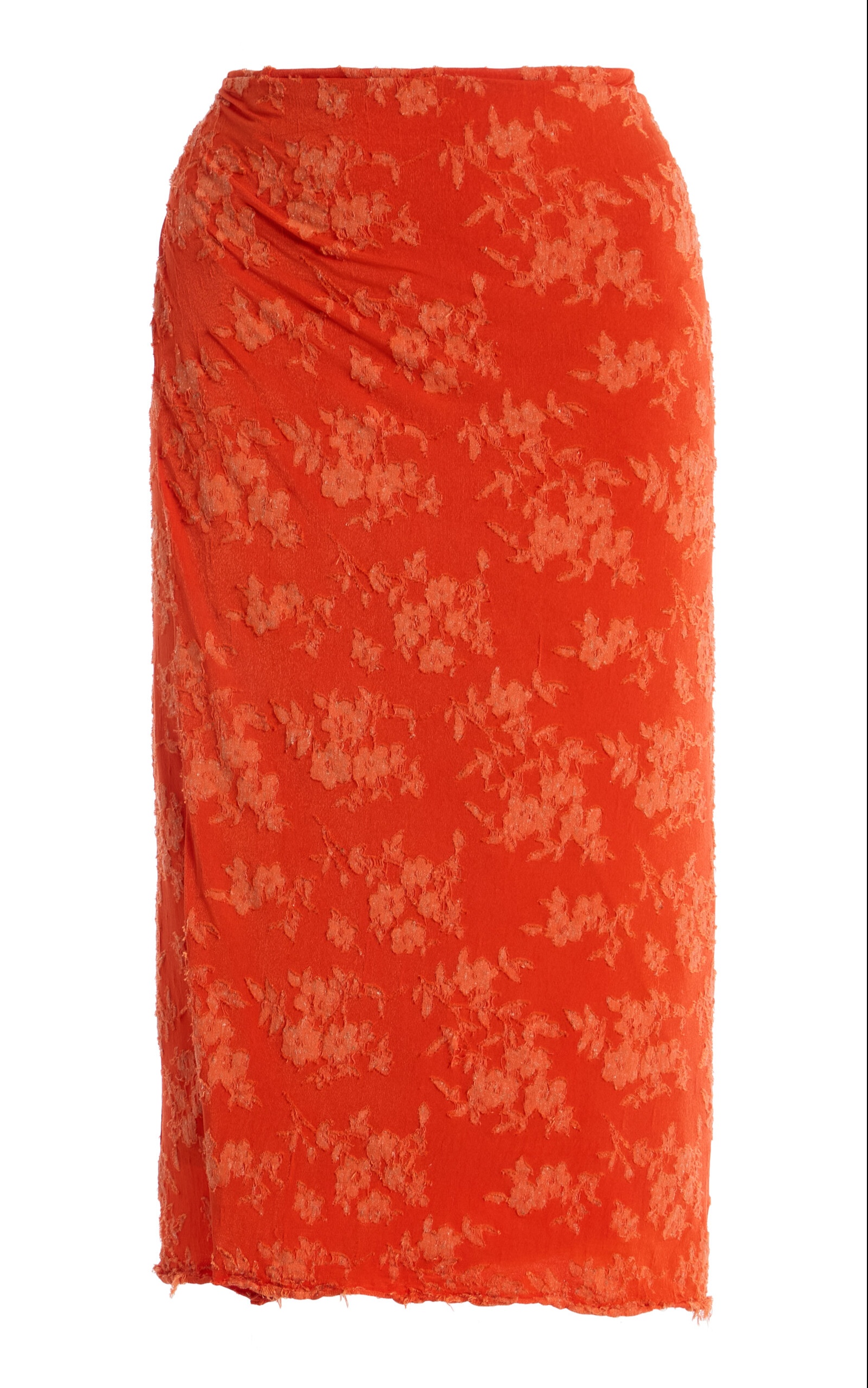 Blanca Floral Jacquard Midi Wrap Skirt
