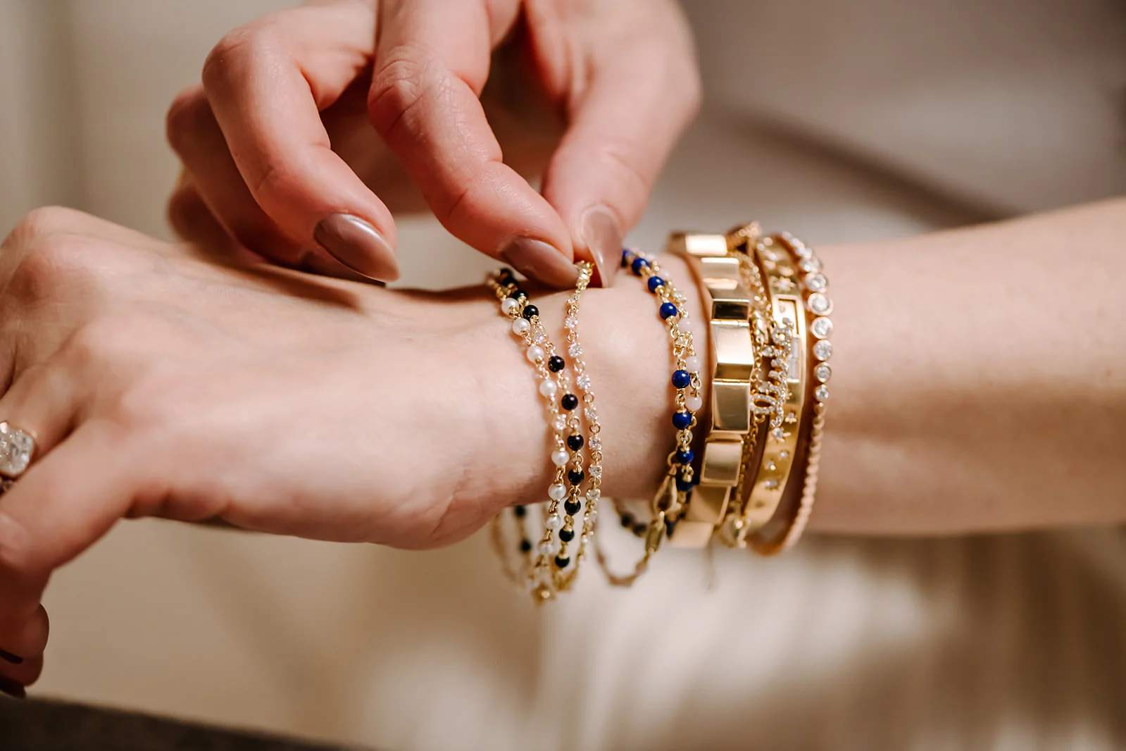 Love Notes Lapis and Diamond Sentiment Bracelet
