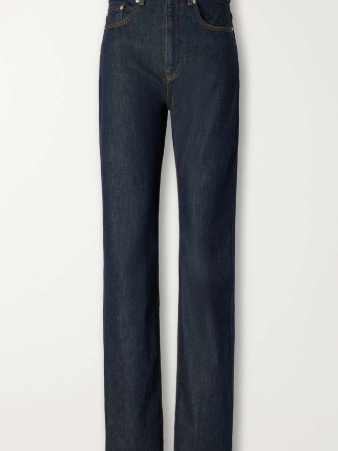 Chams high-rise straight-leg jeans
