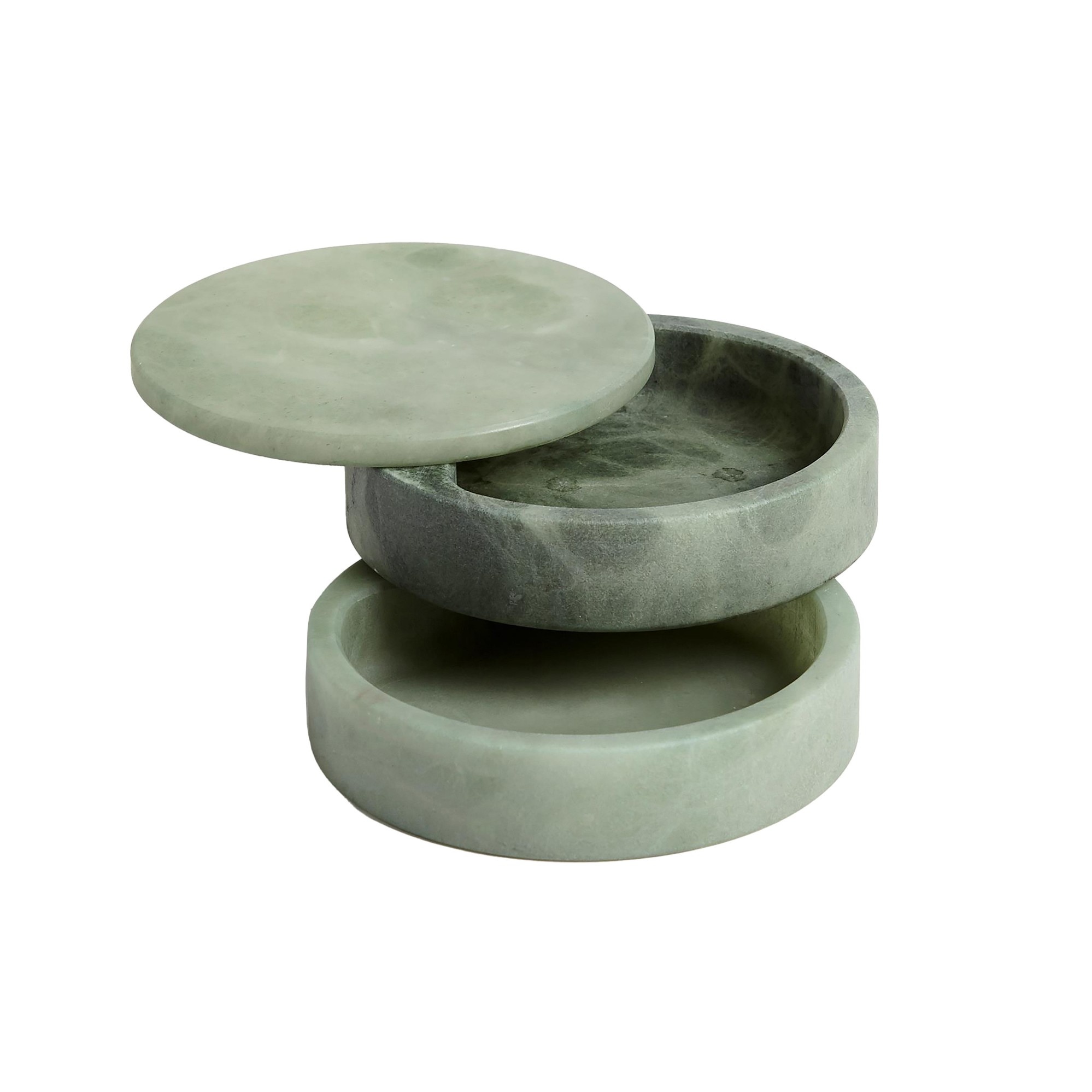 Williams Sonoma Alabaster Swivel Box