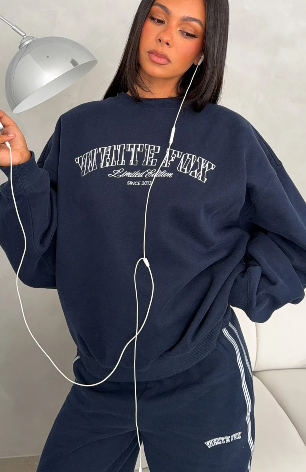 Keep Me Posted Oversized Sweater Navy