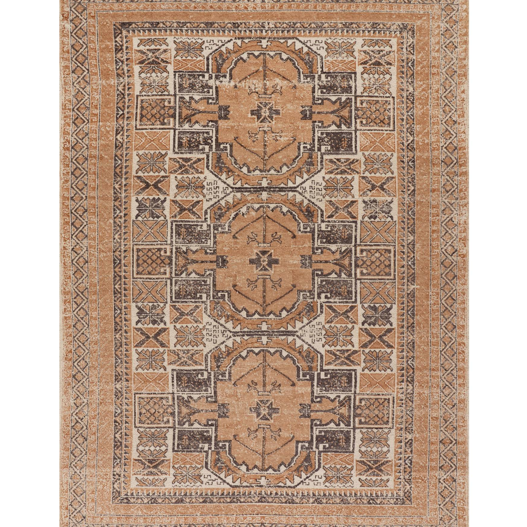 Ardin Vintage Handmade Cotton Rug | Brown