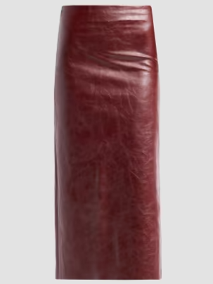 Maeve Solid Side-Slit Midi Skirt