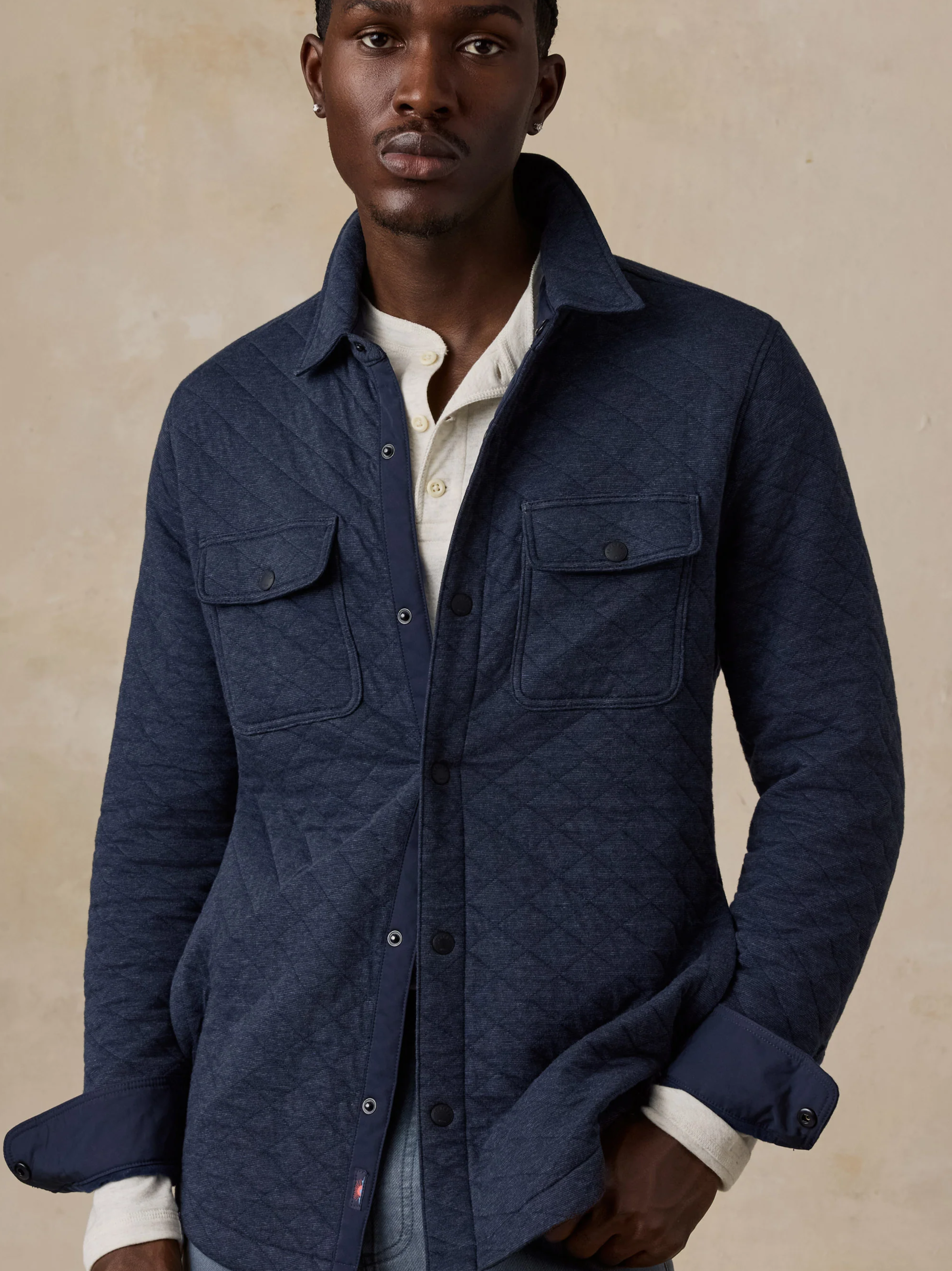 Epic Quilted Fleece CPO - Navy Melange