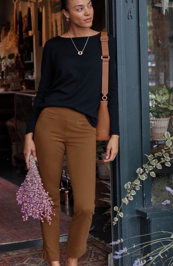 Smooth Fit Knit Twill Slim-Leg Pant