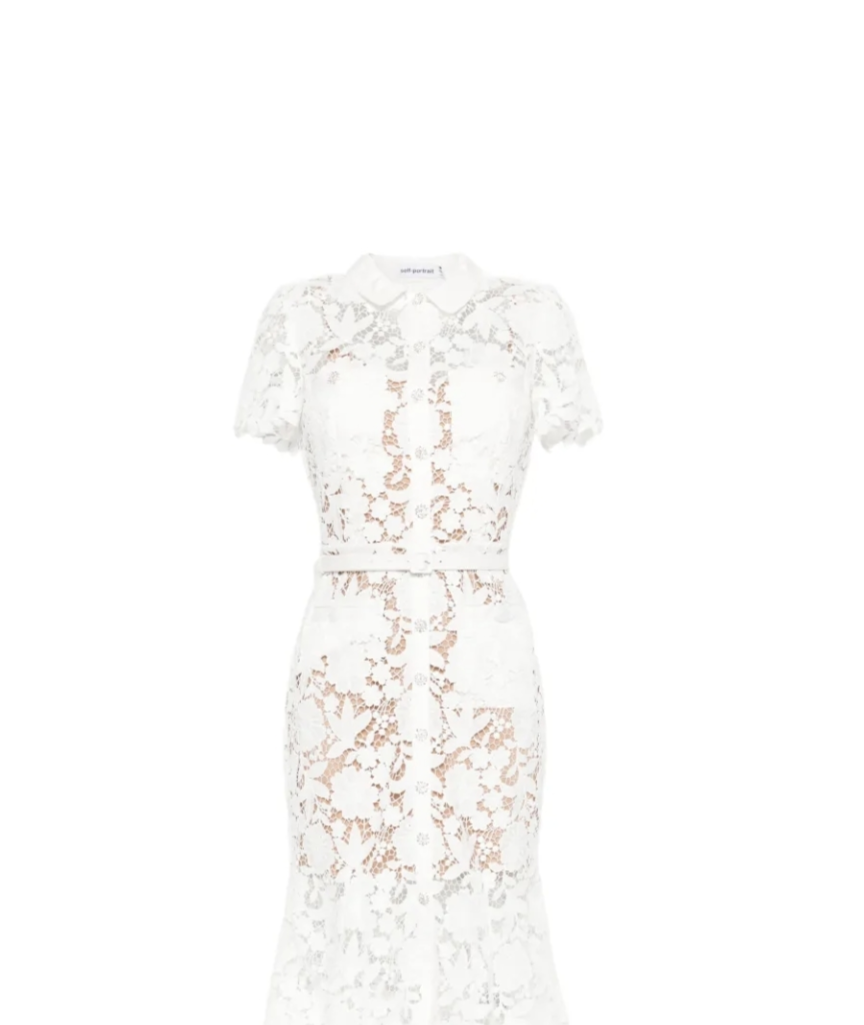 lace collared midi dress