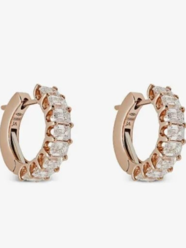 diamond hoop earrings