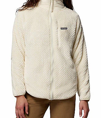 Canyon Camp Overlay High Pile Fleece Stand Collar Zip Front Jacket