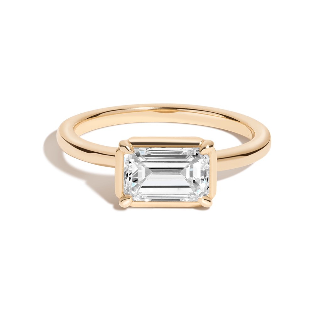 1ct Emerald Lab Grown Diamond Georgian Ring