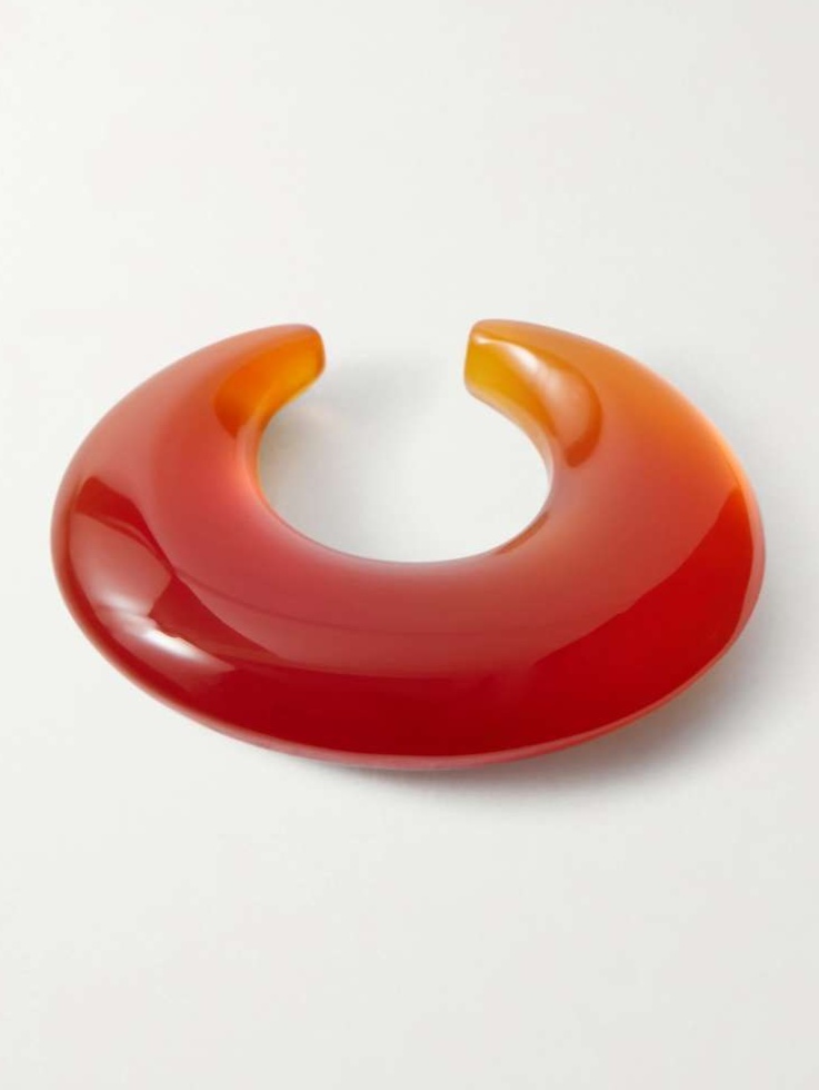 Carnelian Discus Ear Cuff