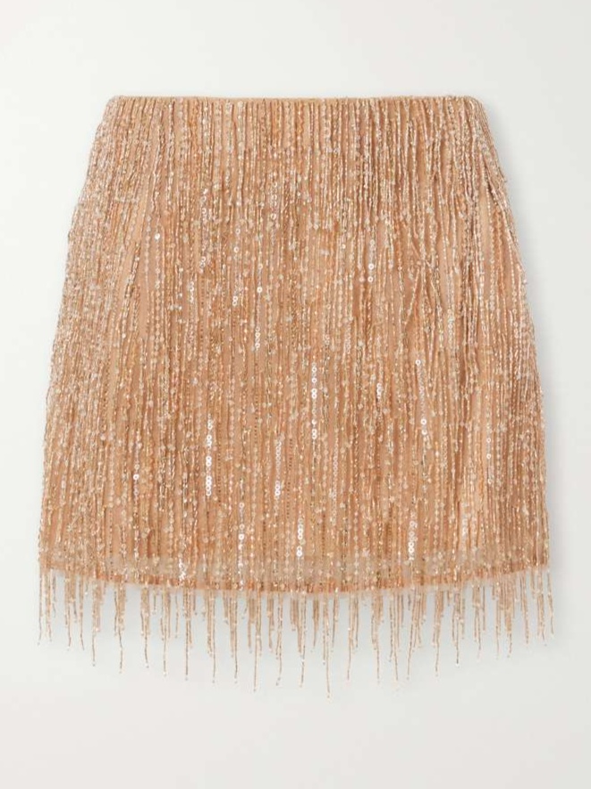 Glisten embellished mini skirt