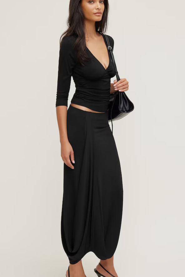 Sculpt Twisted Midi Skirt