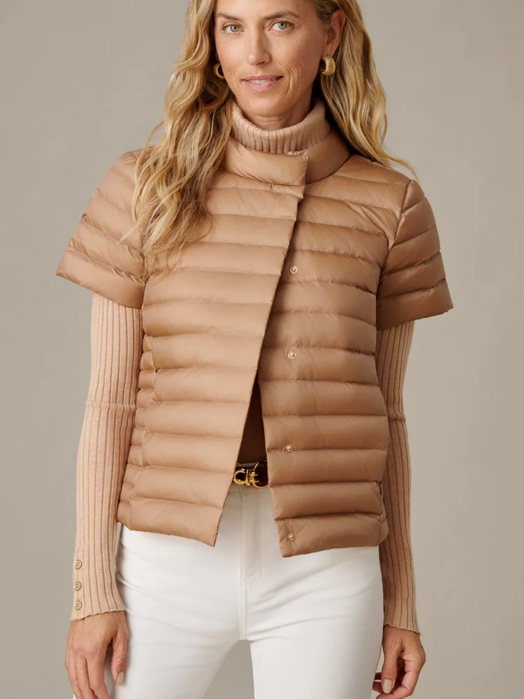 Kennedy Short Sleeve Puffer - Cinnamon