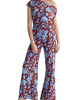 Wittrock One Shoulder Flare Leg Jumpsuit
