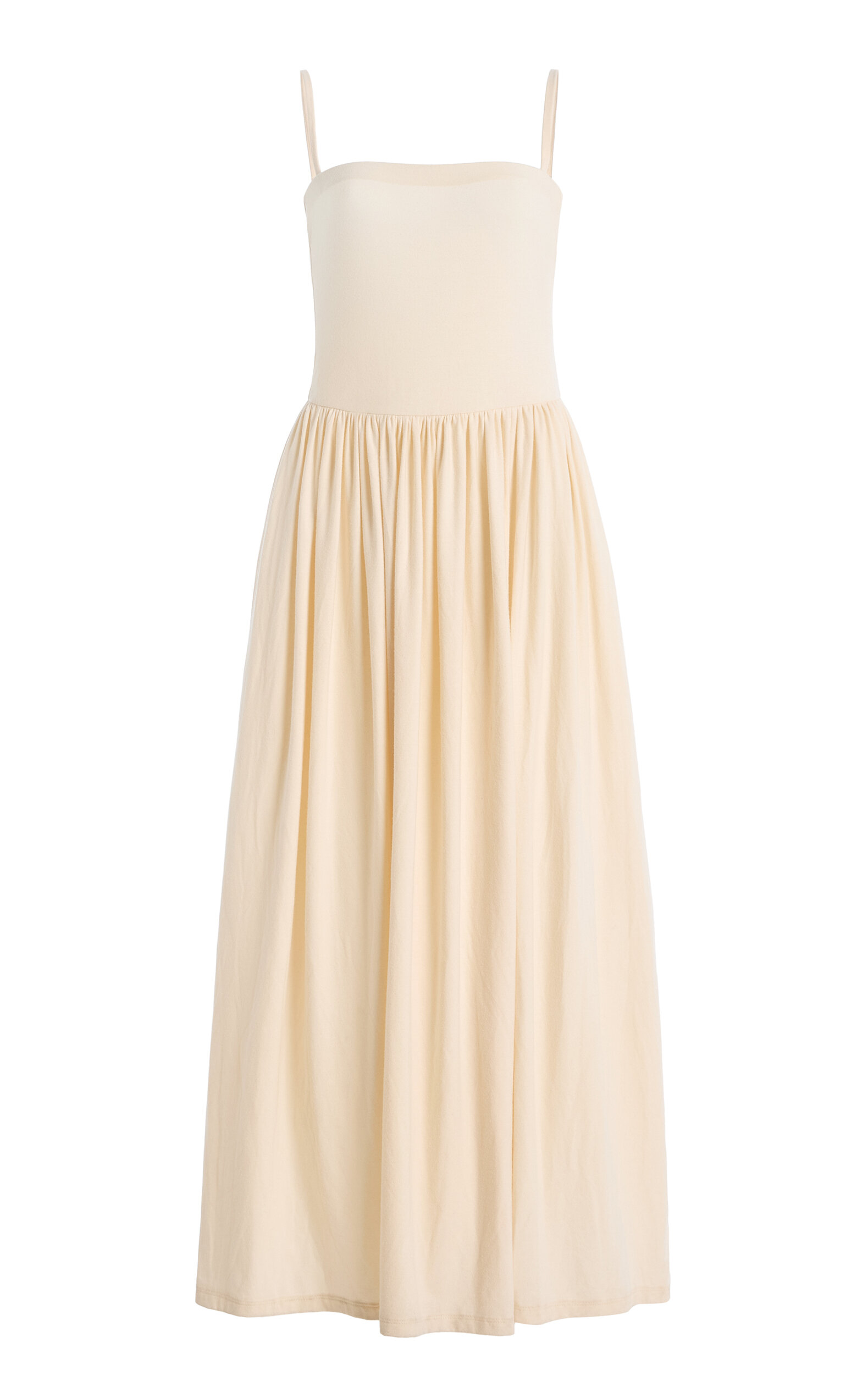 Gathered-Waist Maxi Tank Dress