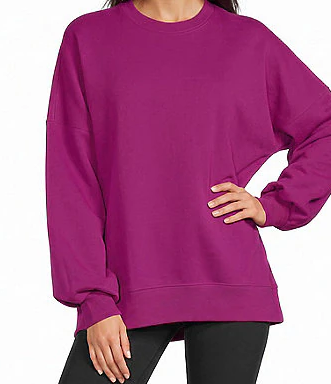 LuxeFleece Crewneck Long Sleeve Oversized Sweatshirt