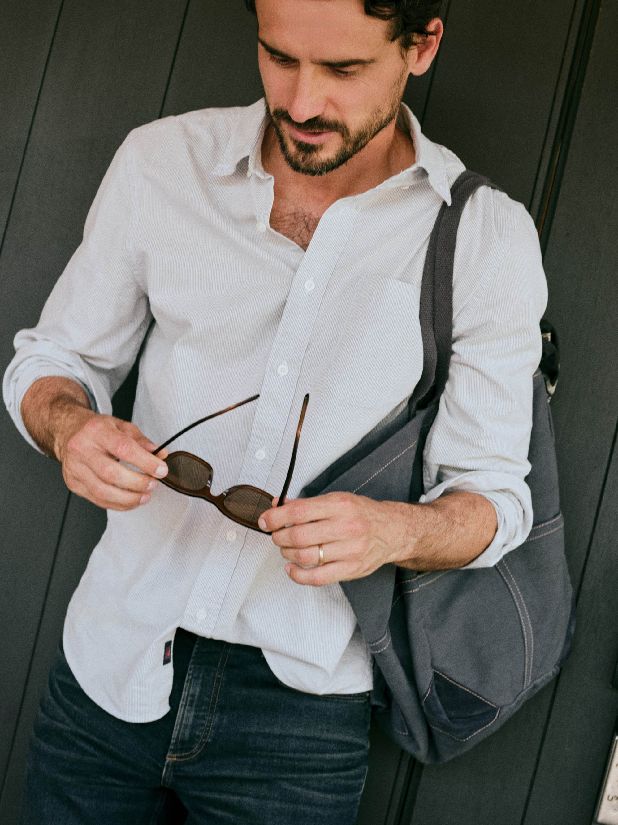 Laundered Oxford Shirt - Classic Blue Stripe
