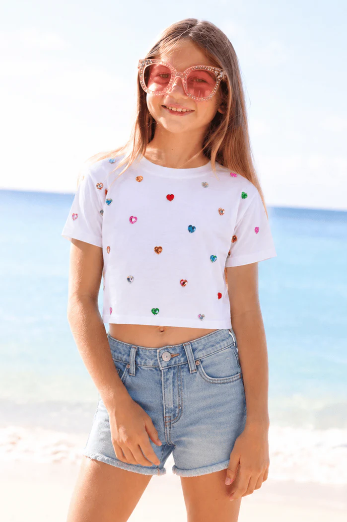 Confetti Gem Crop T-shirt