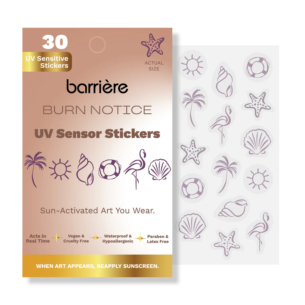 Burn Notice UV sensor stickers