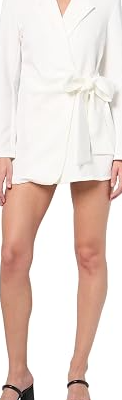 Women's Wrap Drape Front Tailored Blazer Dress