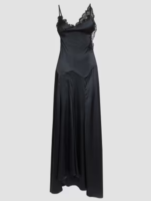 Aloise Lace Stretch-Silk Maxi Dress
