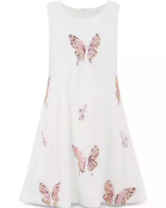 Girls' Sequin Butterfly Velour Dress - Little Kid, Big Kid