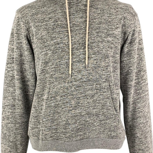 JOHN ELLIOTT Size XL Grey Heather Cotton / Polyester Hooded Sweatshirt
