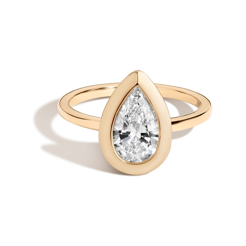 1ct Pear Lab Grown Diamond Bezel Ring