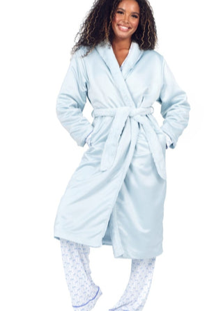 Satin Ice Blue Robe