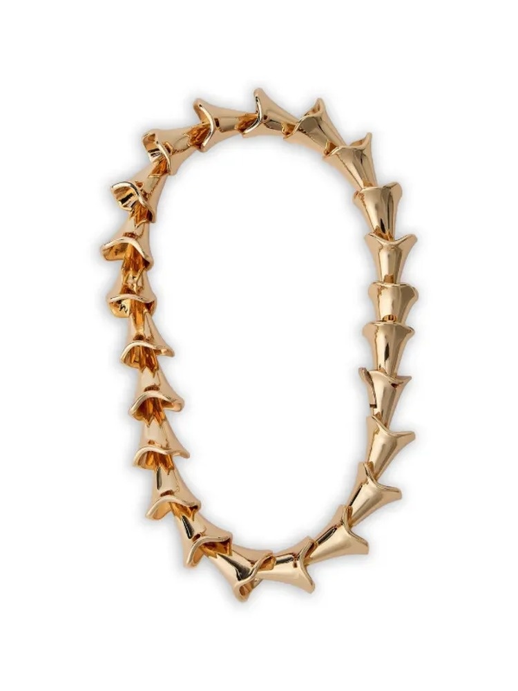 Interlocking sculptural necklace