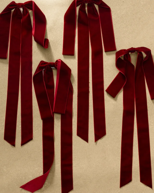Draped Velvet Tree Bows (Set of 4)