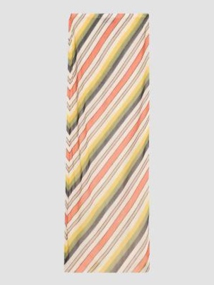 Retro Stripe Mesh Maxi Skirt