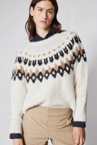 Wool Blend Pullover Fairisle Sweater