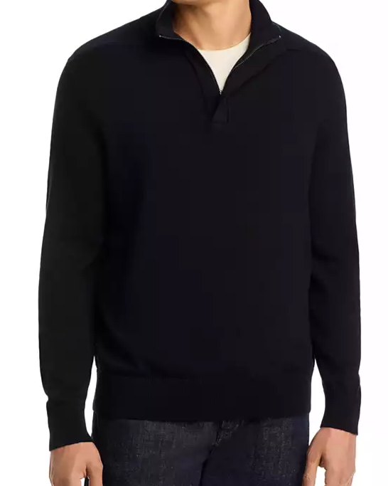 Liorman Wool & Cotton Zip Neck Sweater