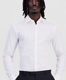 Kenno Slim-Fit Solid Dress Shirt