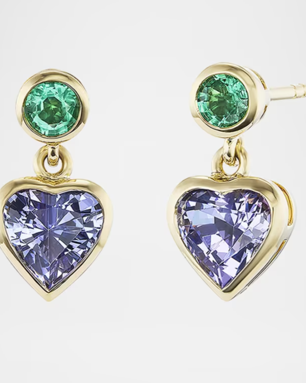 Blue Heart Earrings