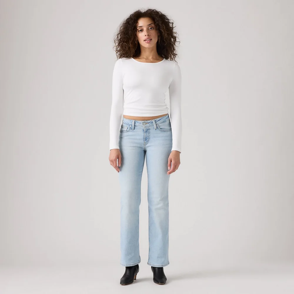 Superlow Bootcut Jeans in All Alone, Light Wash