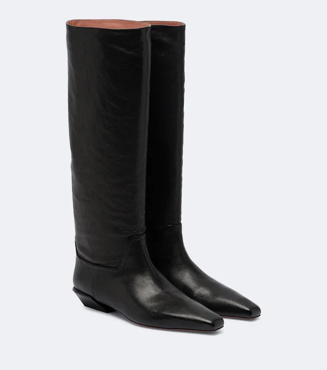 Bettina leather knee-high boots