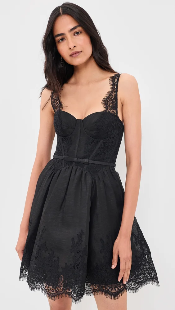 Valiant Lace Trim Mini Dress