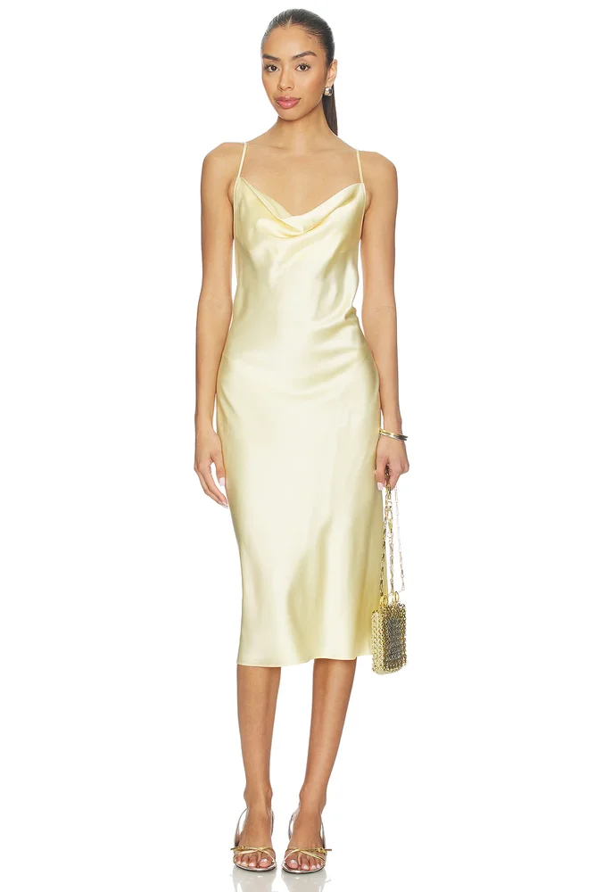 Cowl Neck Slip Dress - buttercup