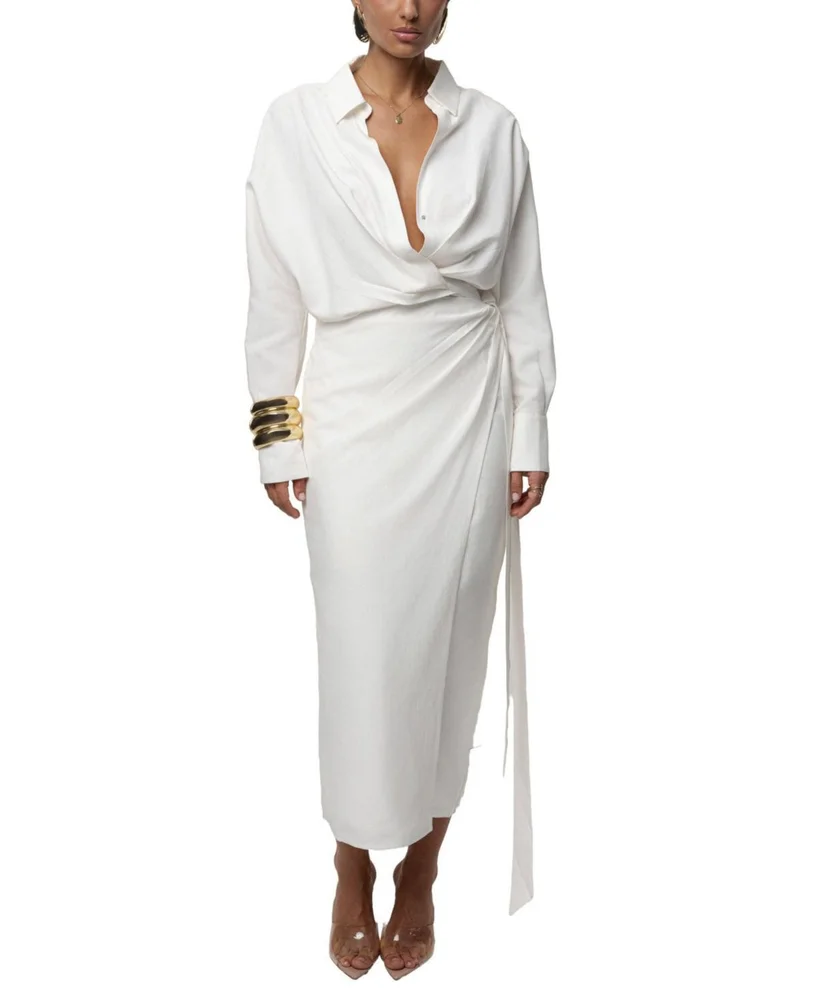 Skyline Wrap Midi Dress