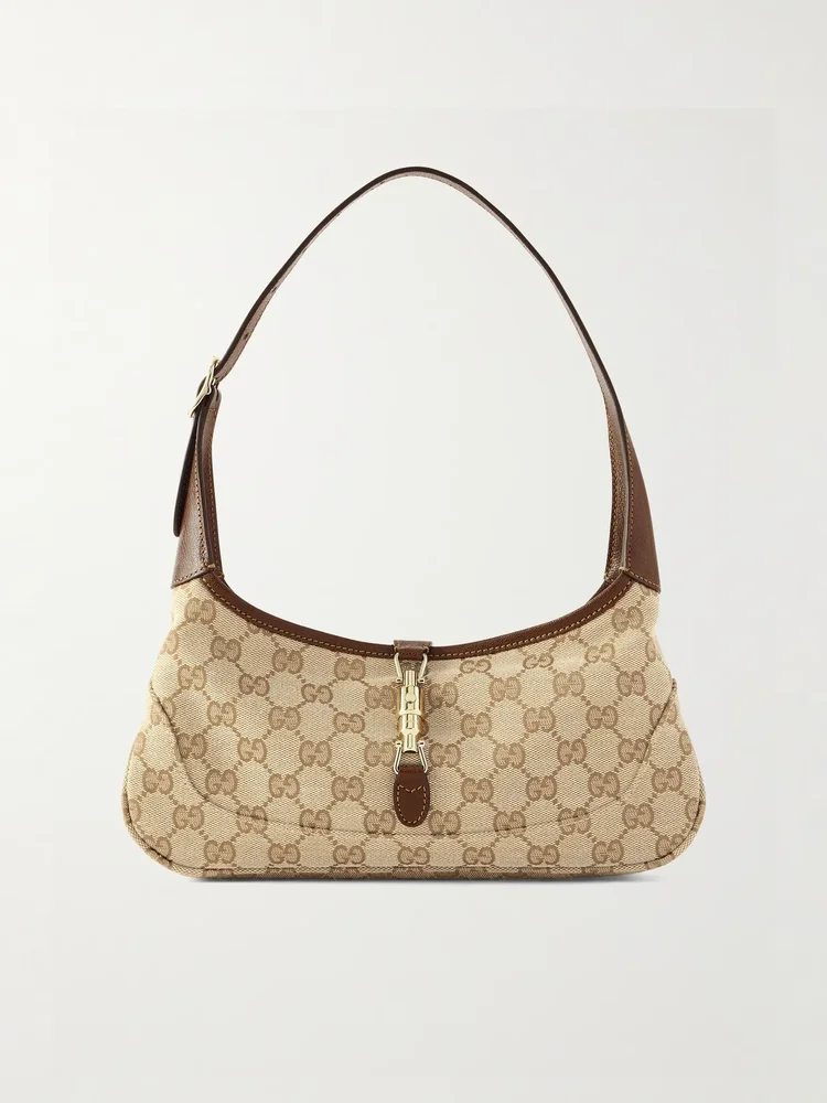 Orange Leather Torchon GG Marmont Shoulder Bag Small