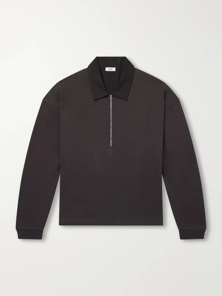 Darius Cotton-Jersey Half-Zip Polo Shirt
