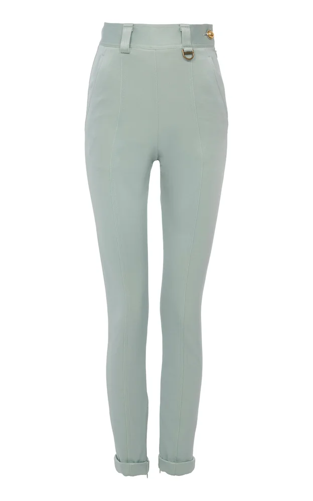 Satin-Finished Cigarette Pants