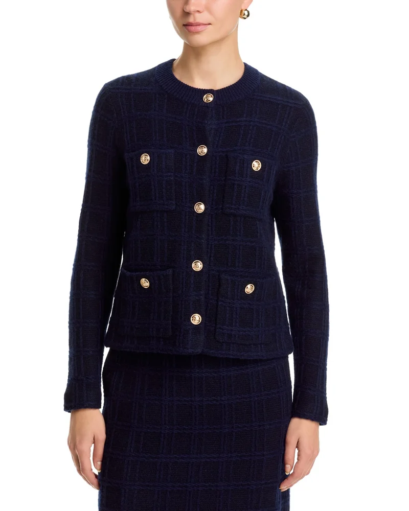 100% Cashmere Crewneck Cardigan Sweater - Exclusive