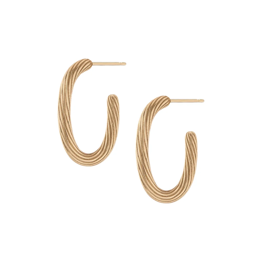 Aurate x Marilyn Monroe: Twisted Rope Hoop Earrings