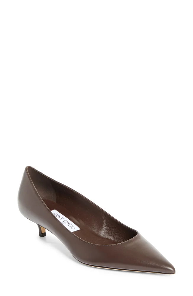 Amelia Pointed Toe Kitten Heel Pump